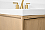 48 in. Single Bath Vanity in Oak Finish with White quartz Vanity Top and White Undermount Basin