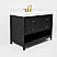 48 in. Bath Vanity in Black Oak Finish with White quartz Vanity Top and White Undermount Basin
