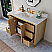 48" Single Bath Vanity in Oak Finish with White quartz Vanity Top and White Undermount Basin