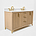 60" Double Bath Vanity in Oak Finish with White quartz Vanity Top and White Undermount Basin