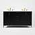 60" Double Bath Vanity in Black Oak Finish with White quartz Vanity Top and White Undermount Basin