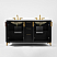 60" Double Bath Vanity in Black Oak Finish with White quartz Vanity Top and White Undermount Basin
