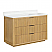 48 Inch Modern Light Oak Single Sink Bathroom Vanity With White Quartz Top with Backsplash Option