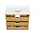 48 Inch Modern Light Oak Single Sink Bathroom Vanity With White Quartz Top with Backsplash Option