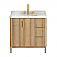 Issac Edwards Collection 36" Single Bathroom Vanity in Washed Light Brown with Grain White Stone Countertop