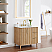 Issac Edwards Collection 36" Single Bathroom Vanity in Washed Light Brown with Grain White Stone Countertop