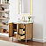 Issac Edwards Collection 36" Single Bathroom Vanity in Washed Light Brown with Grain White Stone Countertop