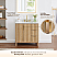 Issac Edwards Collection 36" Single Bathroom Vanity in Washed Light Brown with Grain White Stone Countertop