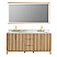 Issac Edwards Collection 72" Double Bathroom Vanity in Washed Light Brown with Grain White Stone Countertop with Mirror