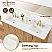 Issac Edwards Collection 72" Double Bathroom Vanity in Washed Light Brown with Grain White Stone Countertop with Mirror