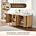 Issac Edwards Collection 72" Double Bathroom Vanity in Washed Light Brown with Grain White Stone Countertop with Mirror