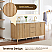Issac Edwards Collection 72" Double Bathroom Vanity in Washed Light Brown with Grain White Stone Countertop with Mirror
