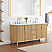  Issac Edwards Collection 72" Double Bathroom Vanity in Washed Light Brown with Grain White Stone Countertop without Mirror