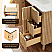  Issac Edwards Collection 72" Double Bathroom Vanity in Washed Light Brown with Grain White Stone Countertop without Mirror