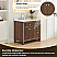 Issac Edwards Collection 36" Single Bathroom Vanity in Brown Brushed Oak with Grain White Stone Countertop
