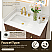 Issac Edwards Collection 36" Single Bathroom Vanity in Brown Brushed Oak with Grain White Stone Countertop