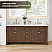 Issac Edwards Collection 72" Double Bathroom Vanity in Brown Brushed Oak with Grain White Stone Countertop without Mirror
