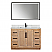 Issac Edwards Collection 48" Single Bathroom Vanity in Light Brown with Calacatta White Quartz Countertop with Mirror