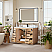 Issac Edwards Collection 48" Single Bathroom Vanity in Light Brown with Calacatta White Quartz Countertop with Mirror