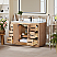 Issac Edwards Collection 48" Single Bathroom Vanity in Light Brown with Calacatta White Quartz Countertop without Mirror