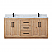  Issac Edwards Collection 72" Double Bathroom Vanity in Light Brown with Grain White Stone Countertop without Mirror