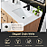  Issac Edwards Collection 72" Double Bathroom Vanity in Light Brown with Grain White Stone Countertop without Mirror