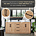  Issac Edwards Collection 72" Double Bathroom Vanity in Light Brown with Grain White Stone Countertop without Mirror