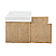 Issac Edwards Collection 36" Wall-mounted Single Bathroom Vanity in Light Brown with White Artificial Drop-in Sink without Mirror