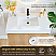 Issac Edwards Collection 36" Wall-mounted Single Bathroom Vanity in Light Brown with White Artificial Drop-in Sink without Mirror