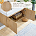 Issac Edwards Collection 36" Wall-mounted Single Bathroom Vanity in Light Brown with White Artificial Drop-in Sink without Mirror