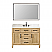 Issac Edwards Collection 48" Single Bathroom Vanity in Weathered Fir Finish with Grain White Stone Countertop with Mirror
