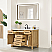 Issac Edwards Collection 48" Single Bathroom Vanity in Weathered Fir Finish with Grain White Stone Countertop with Mirror
