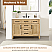 Issac Edwards Collection 48" Single Bathroom Vanity in Weathered Fir Finish with Grain White Stone Countertop with Mirror