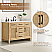 Issac Edwards Collection 48" Single Bathroom Vanity in Weathered Fir Finish with Grain White Stone Countertop with Mirror