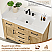Issac Edwards Collection 48" Single Bathroom Vanity in Weathered Fir Finish with Grain White Stone Countertop with Mirror