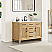  Issac Edwards Collection 48" Single Bathroom Vanity in Weathered Fir Finish with Grain White Stone Countertop without Mirror