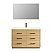 Issac Edwards Collection 48" Single Bathroom Vanity in White Oak with White Artificial Drop-in Sink with Mirror