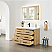 Issac Edwards Collection 48" Single Bathroom Vanity in White Oak with White Artificial Drop-in Sink with Mirror