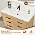 Issac Edwards Collection 48" Single Bathroom Vanity in White Oak with White Artificial Drop-in Sink with Mirror