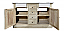  Remi Frank Design 59" Reclaimed Pine Double Farmhouse Vanity Blue Stone Top Wash Finish with Matching Linen Cabinet Option