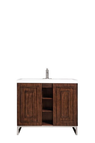 James Martin Alicante 39.5 Single Vanity Cabinet, Mid Century Acacia