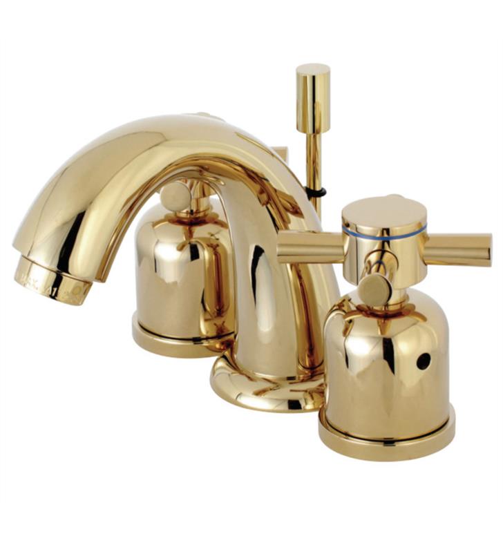 Concord 4" Double Metal Cross Handle Mini Widespread Bathroom Sink