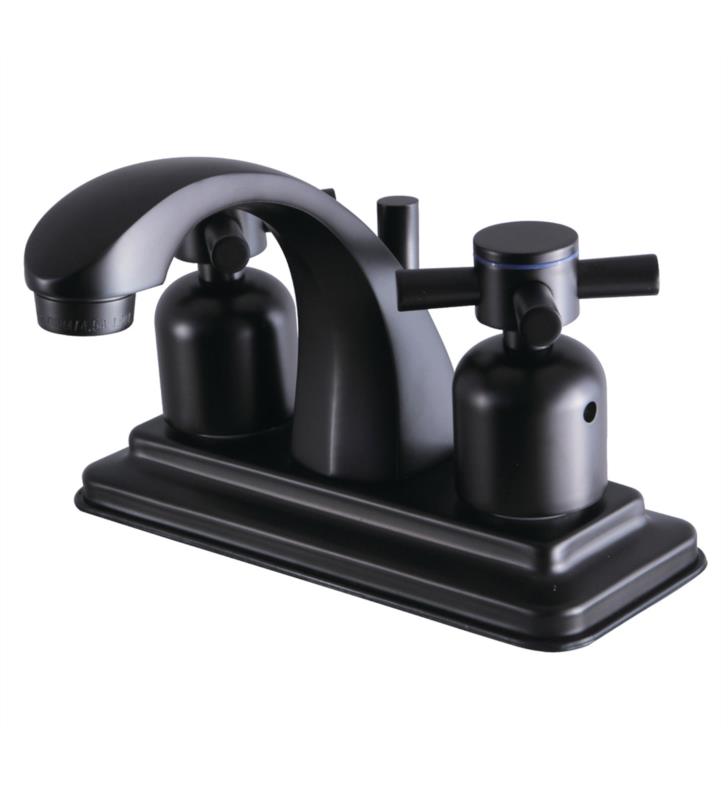 Concord 5" Double Metal Cross Handle Centerset Bathroom Sink Faucet