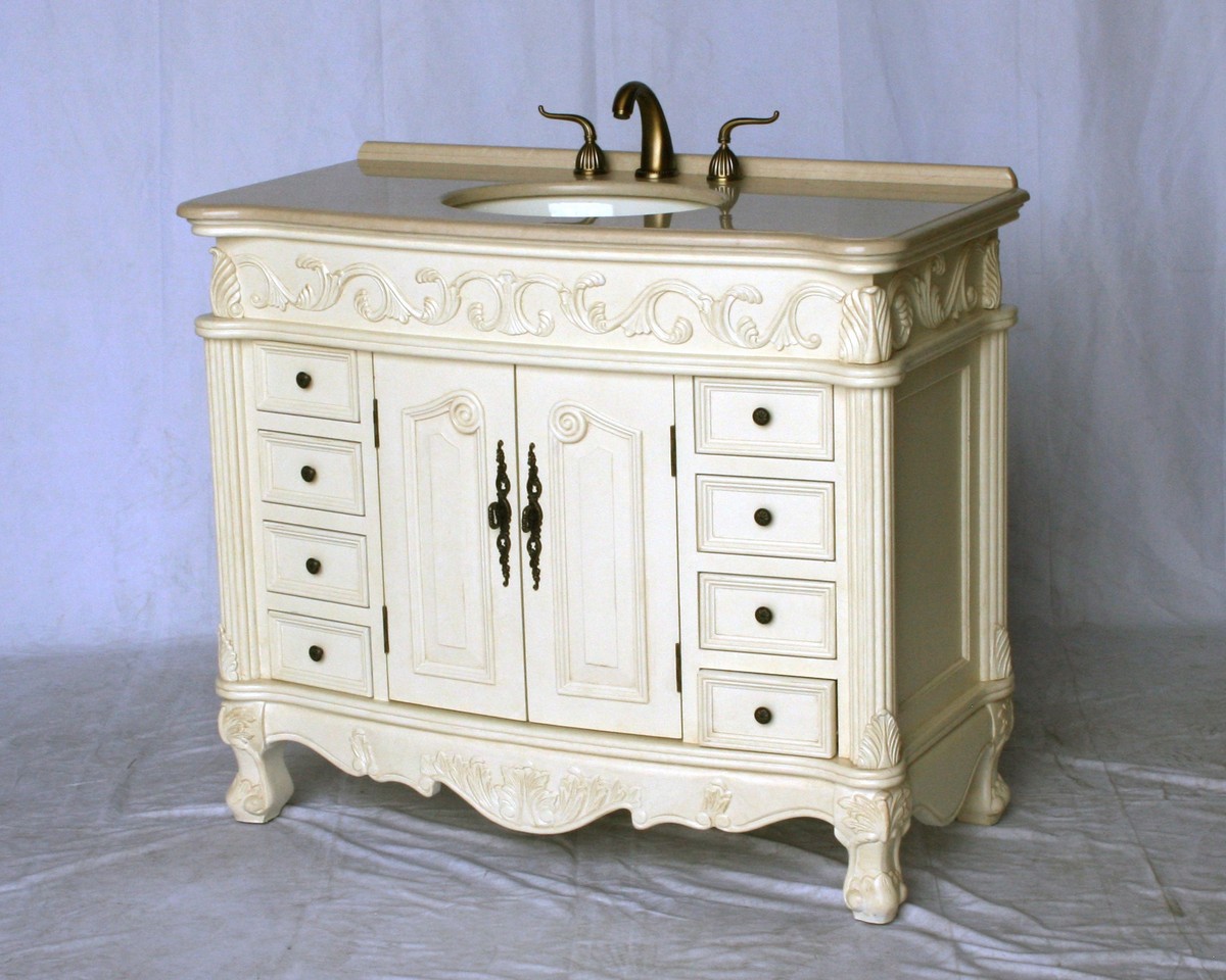 27 Inch Antique White Bathroom Vanity