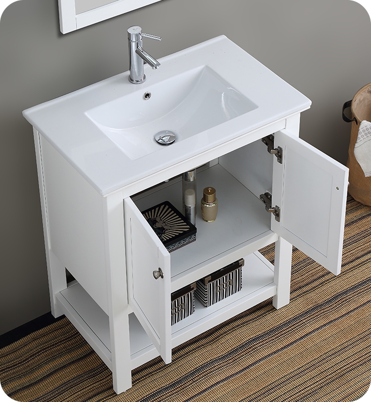 30" Traditional Bathroom Vanity with Color Options