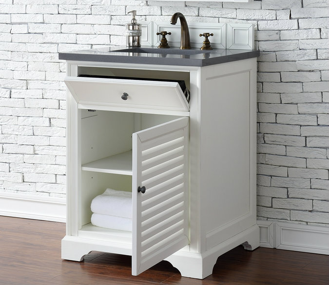 James Martin Savannah Collection 26, 26 Inch White Vanity With Sink