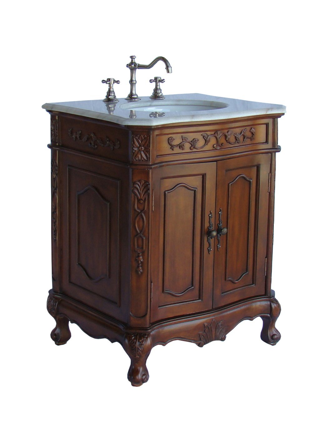 Antique Furniture Bath VANITY - Beautiful Wood Finish - 67 to 72 -  Converted For Bathroom Sink! Victorian French Country Any Style