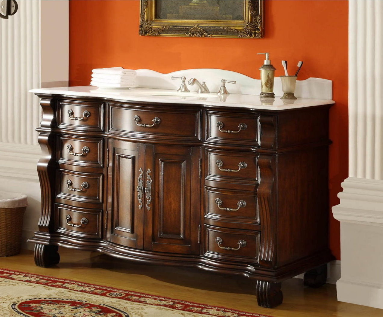 60 Inch Single Sink Bathroom Vanity With Choice Of Top
