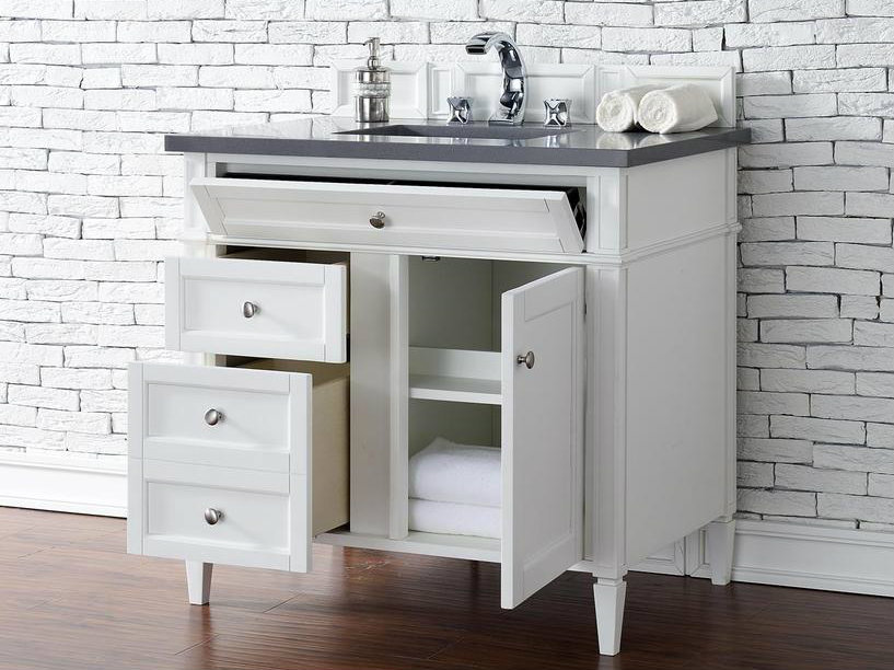 36 In White Bathroom Vanity With Top