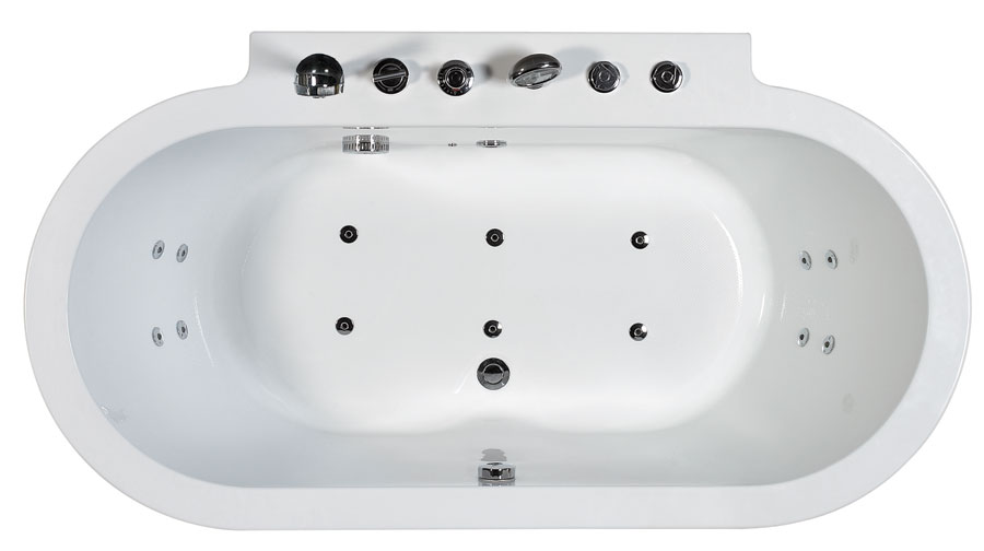 Eago 71 Oval Free Standing Whirlpool, Free Standing Jetted Bathtubs